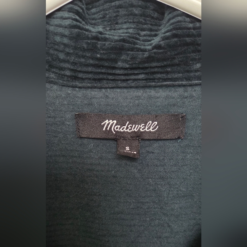 Madewell Emerald Sz S Corduroy Kentwood Oversized Shirt-Jacket - Picture 3 of 11
